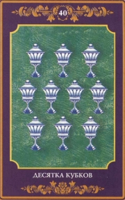 Десятка Чаш (Кубков) – карта Таро 10 Чаш младшего аркана